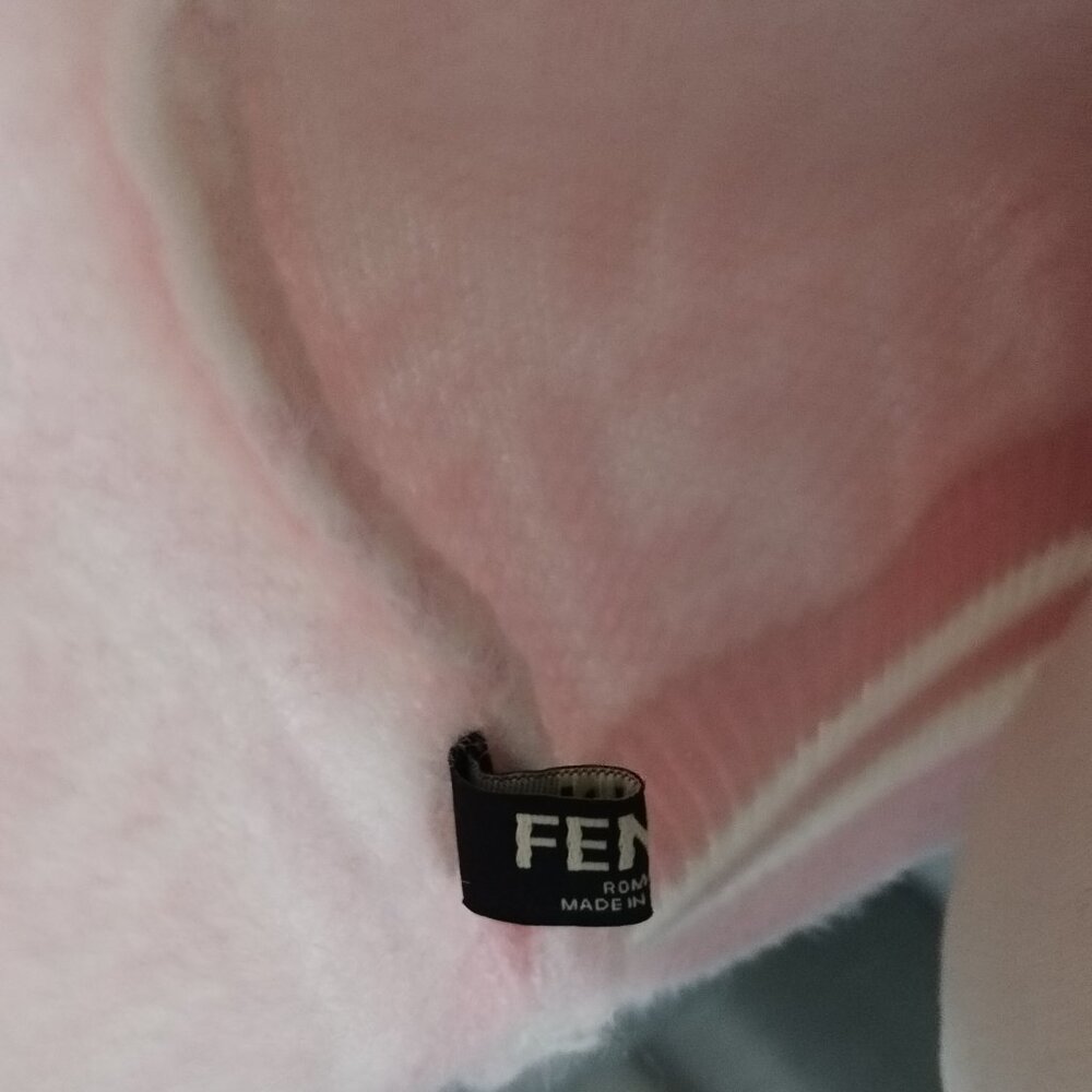 Pink Fendi Style FF Fuzzy Zip Hoodie - Picture 9 of 9